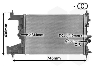 VAN WEZEL Radiaator,mootorijahutus 37002484